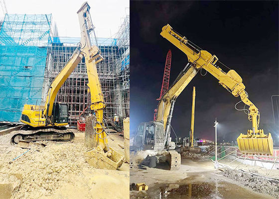 25m BS900E Hidrolik kazıcı dipper kol derin çukur kazmak için uzatılabilir kol