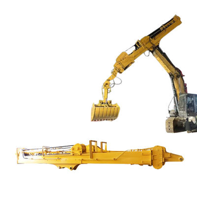 3 Bölüm Ekskavatör Teleskopik Boom Dipper Kol 0.4cbm 2.5cbm kova ile