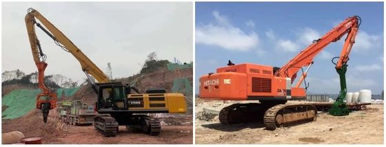 Özel Hidrolik Kazıcı Yığın Sürücü Kol, Uzun Uzaylı Temel Kavma Boom