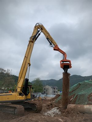 Ekskavatör Montajlı Yaprak Yığın Sürücüsü Uzun Uzay Kol, Ekskavatör Yığın Boom Kol