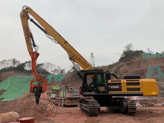 Ağır Hizmet 13.5-18m Ekskavatör Kazık Kolu Bomu 30-50 Ton Ekskavatör Sac Kazık Çakma Aparatı Q355B Q690D Özelleştirilmiş