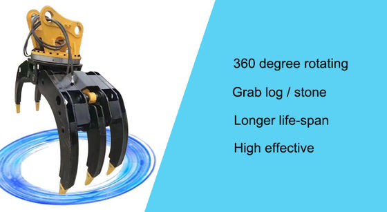 360 Derece Döner Açılı Hidrolik Döner Kepçe (Malzeme Taşıma İçin)