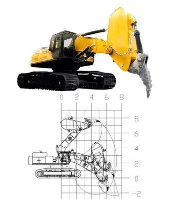 Advanced Powerful Excavator Ripper Arm for Rock Breaking and Shale Processing (Dağ Çöpeçesi Ve Şist İşleme için Gelişmiş Güçlü Kazıcı Çöpeçesi Kol)