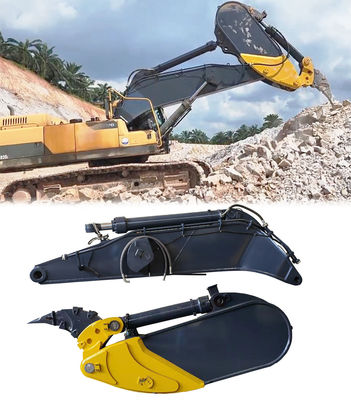 Ağır kazı ve verimliliğin arttırılması için sürünen kazıcı kaya kırıcı kolu