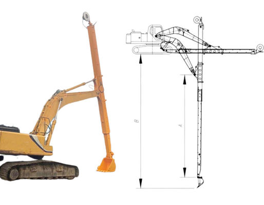 Top 1 10M Kazı makinesi Teleskopik Boom Sliding Arm Derin Kazı Derinliği
