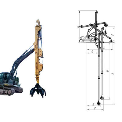 20M Telescopic Arm for Excavator Red Yellow for Digging House Foundation (Kırmızı Sarı Kazı Evi Temelleri)