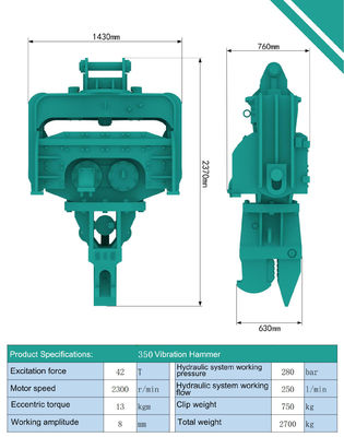 Hitachi Kazıcı Vibratory Top Sürücüsü Parker Motoru ve SKF VA405 rulmanları ile çalıştırılır