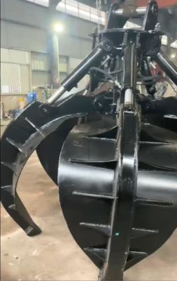 Kazı makinesi Yakalama 5/4 Pençeler Kovası Portakal Kabuklu Yakalama Altyazı Metal Kazı makinesi için10 ton'dan 12 ton'a kadar Makine Eklemleri