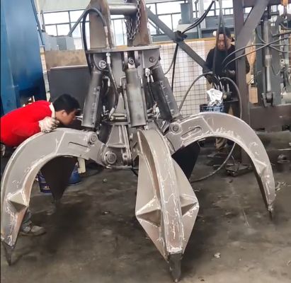 Kazı makinesi Yakalama 5/4 Pençeler Kovası Portakal Kabuklu Yakalama Altyazı Metal Kazı makinesi için10 ton'dan 12 ton'a kadar Makine Eklemleri
