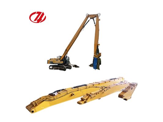 Yüksek Bina Yıkımı İçin Uygun, 20-38 Ton Ekskavatörlere Takılabilen, Özelleştirilmiş Üç Bölümlü Yüksek Erişimlu Yıkım Bom Kolu 16-24m