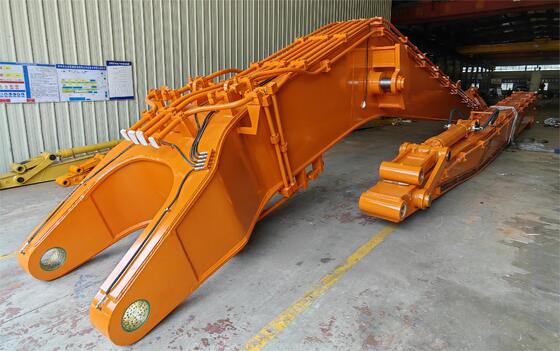 Ekskavatör Uzun Erişim Bom ve Kol 14M Uzatılmış Bom Kolu PC120 DH225 CAT320 için