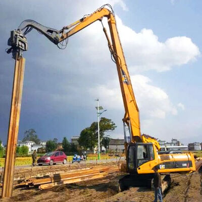 Ağır Hizmet 13.5-18m Ekskavatör Kazık Kolu Bomu 30-50 Ton Ekskavatör Sac Kazık Çakma Aparatı Q355B Q690D Özelleştirilmiş