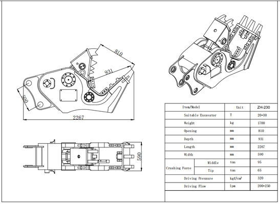 Kazı makinesi Beton Tozlayıcı Hidrolik Tozlayıcı